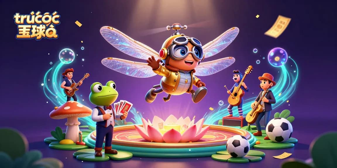 Engage with trực tiếp bóng đá through vibrant casino fun featuring a dragonfly pilot, frog dealer, and jazz band.