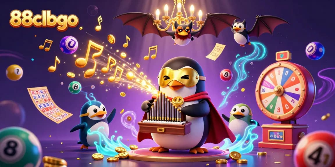 Experience the thrill at 88clbgo with a lively illustration showcasing vibrant casino elements and festive energy.