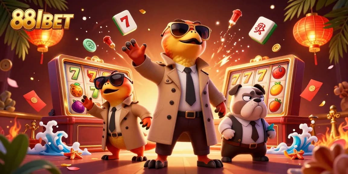 Engage in thrilling casino fun with 88IBET: raptors in trench coat entering a VIP lounge.