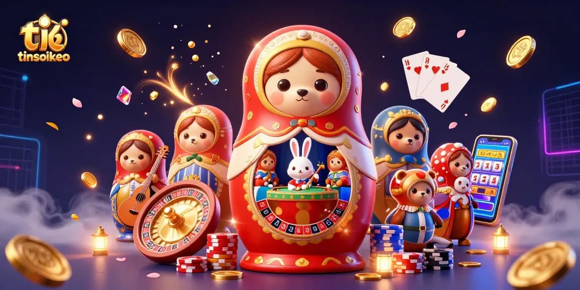Experience exciting gameplay with the tinsoikeo scene of bears and casino action.