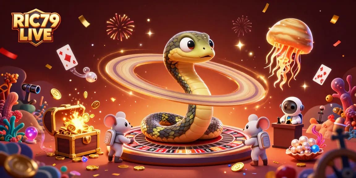 Experience the thrill of betting with RIC79 LIVE on an imaginative cosmic roulette.