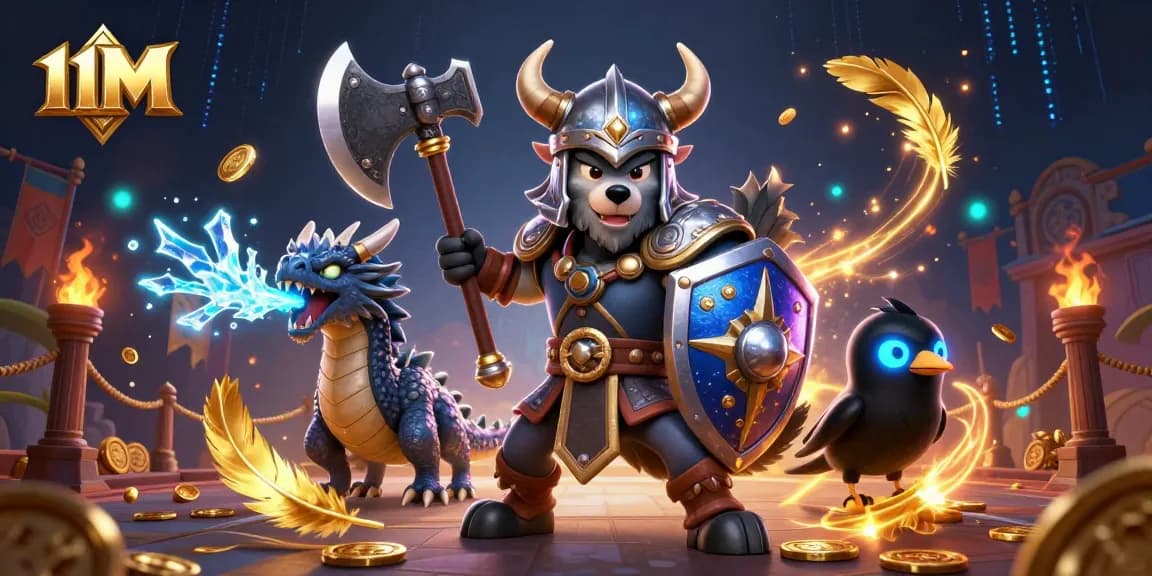 Engage with 11M captivating 3D illustration showcasing vibrant casino elements and heroic characters.