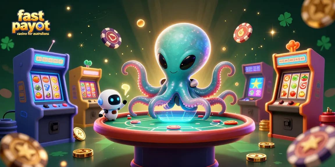 Experience instant thrills with fast payout casino for australians in this vibrant 3D illustration.