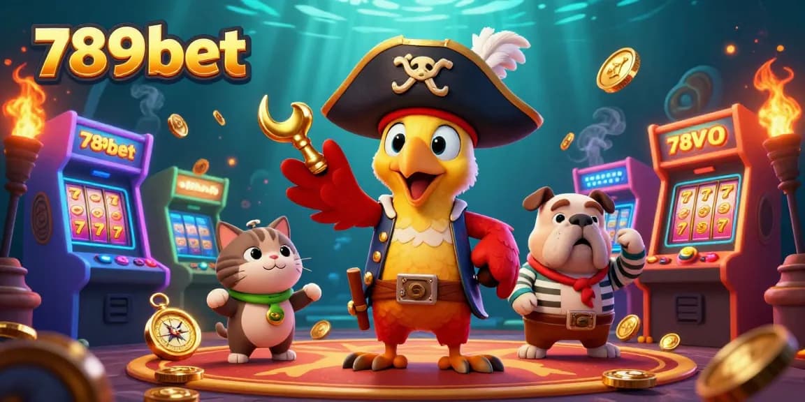 Engage in thrilling action with 789bet featuring lively pirate characters and colorful arcade elements.
