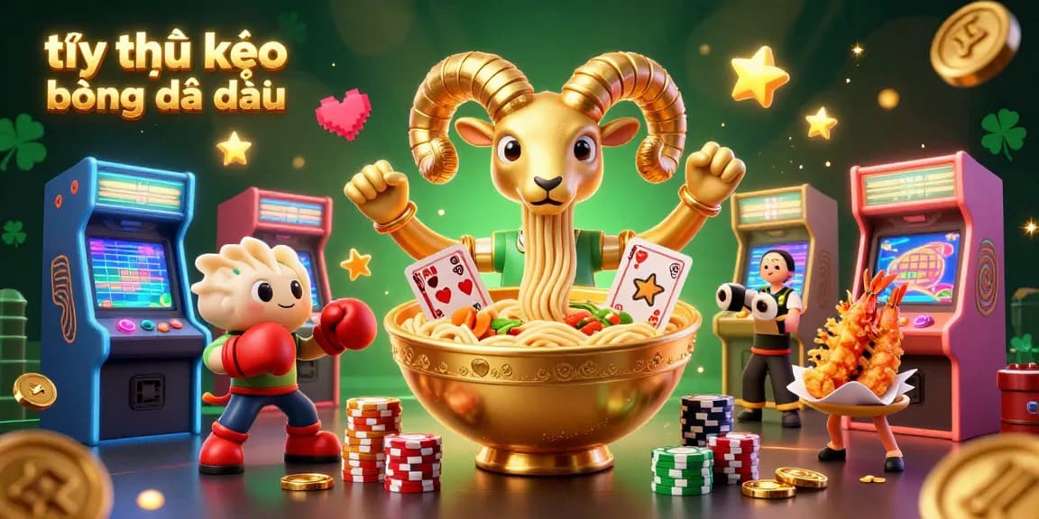 Experience thrilling betting with tỷ lệ kèo bóng đá nhà cái amidst vibrant gaming elements and dynamic characters.
