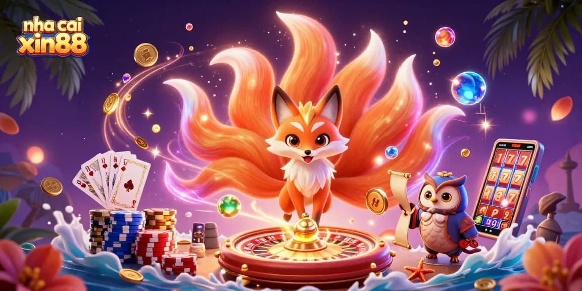 Engage with nha cai xin88, where the mythical fox and wise owl guide you through thrilling casino adventures.