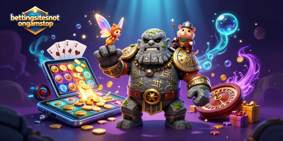 Exciting scene featuring bettingsitesnotongamstop with dynamic characters and vibrant casino elements.
