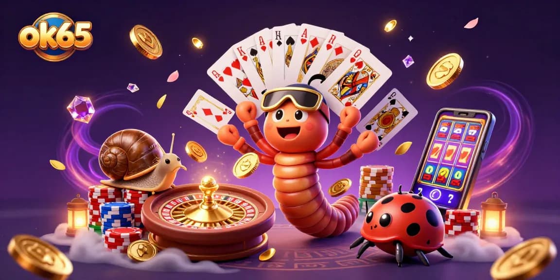 Experience the excitement of ok65 with vibrant casino characters and dynamic action.