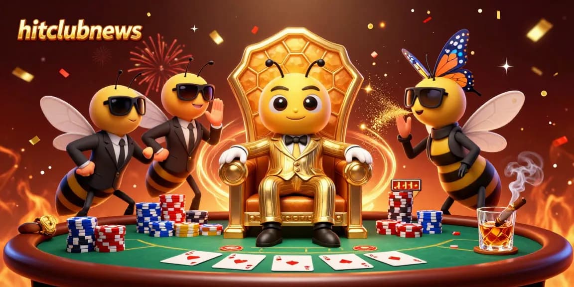 Engage with the hitclubnews mob boss at a vibrant casino scene filled with poker elements and gold confetti.