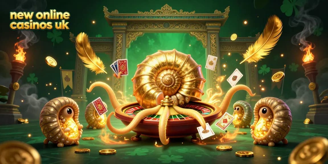 Experience new online casinos uk with an enchanting 3D illustration featuring a vibrant giant nautilus roulette.