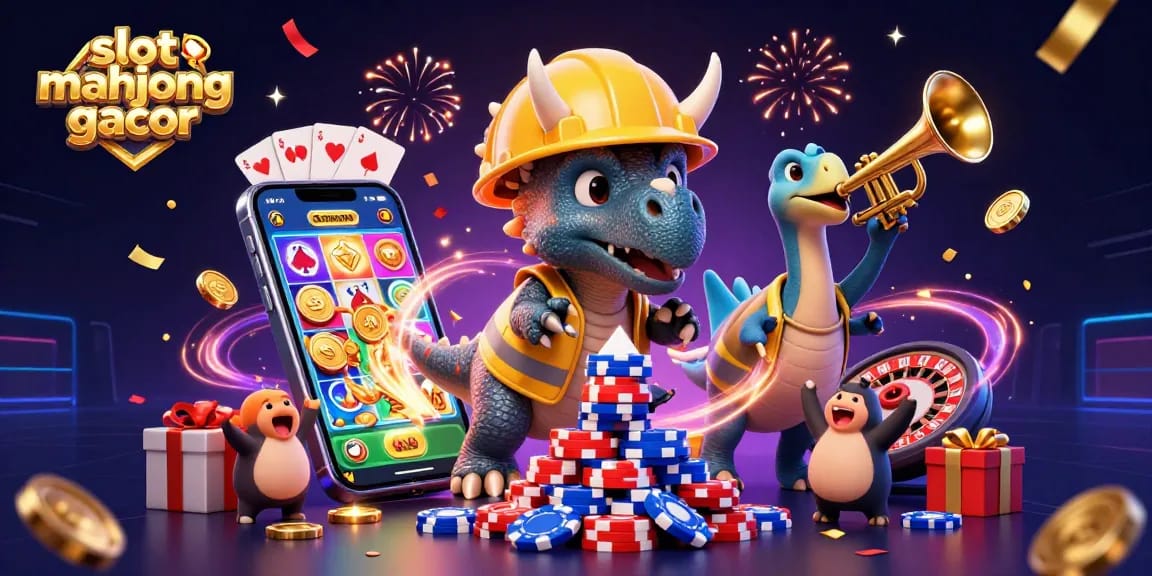 Engage with slot mahjong gacor featuring vibrant characters celebrating wins with exciting game elements