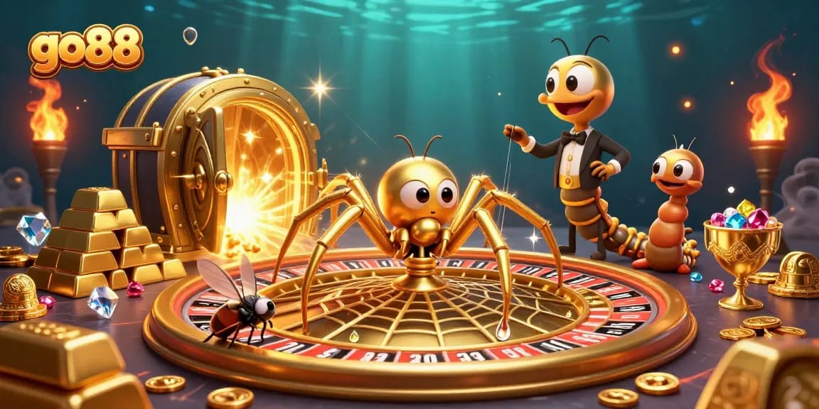 Engage in thrilling games at go88 with vibrant 3D casino characters encapsulating excitement.