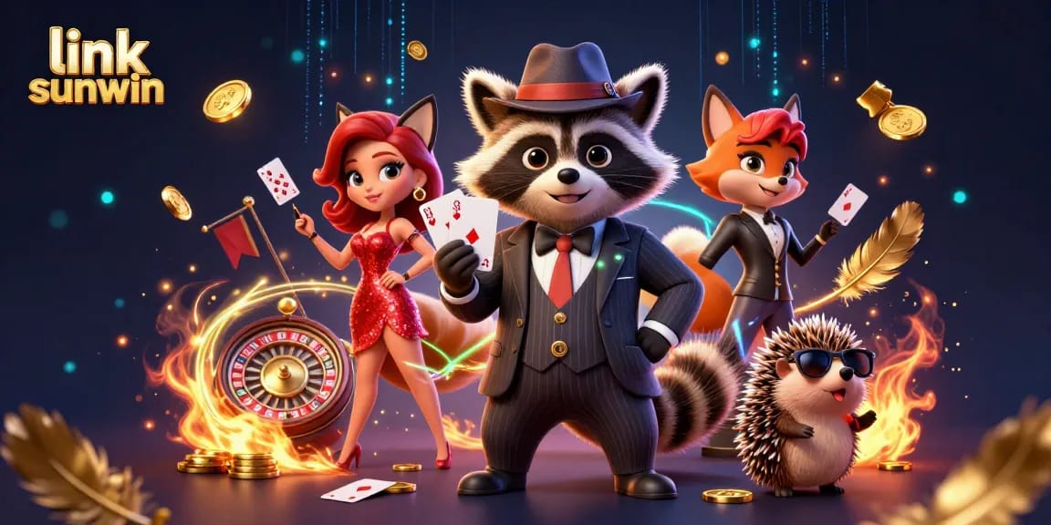 Join the excitement with link sunwin at this vibrant casino illustration showcasing engaging characters and action.