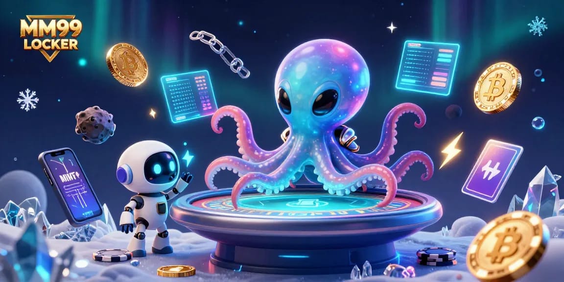 Play engaging games at MM99 LOCKER with alien-themed poker scenes and crypto elements.