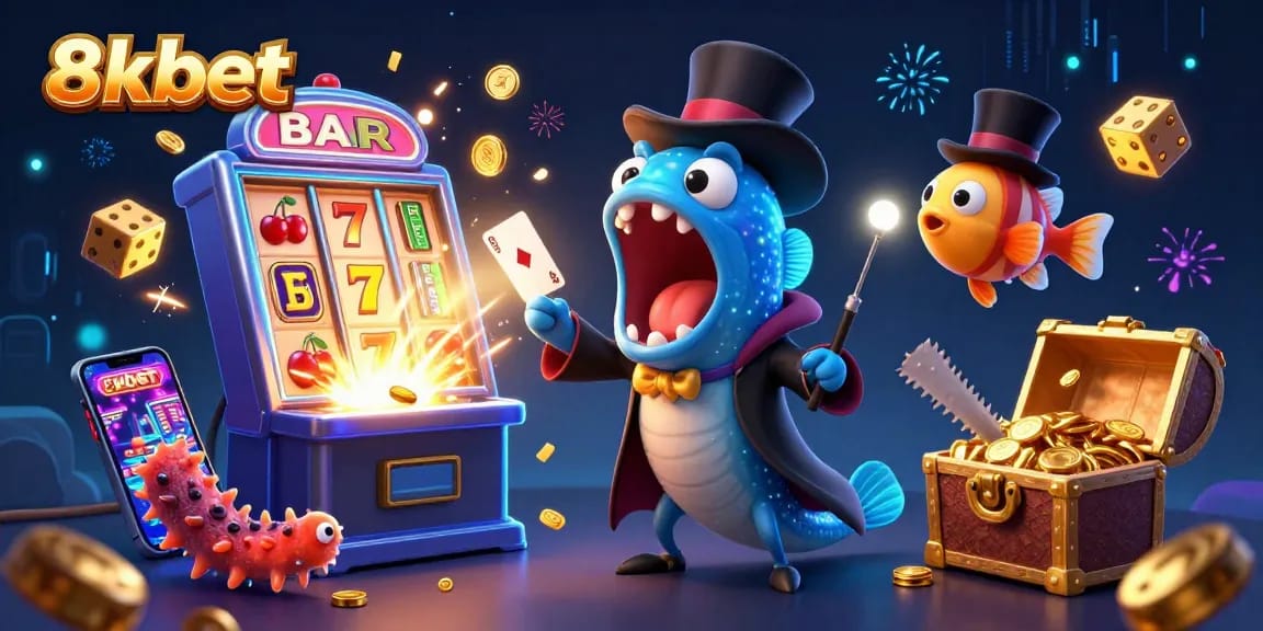 Spin the reels with 8xbet as a deep-sea theme highlights casino magic and excitement.