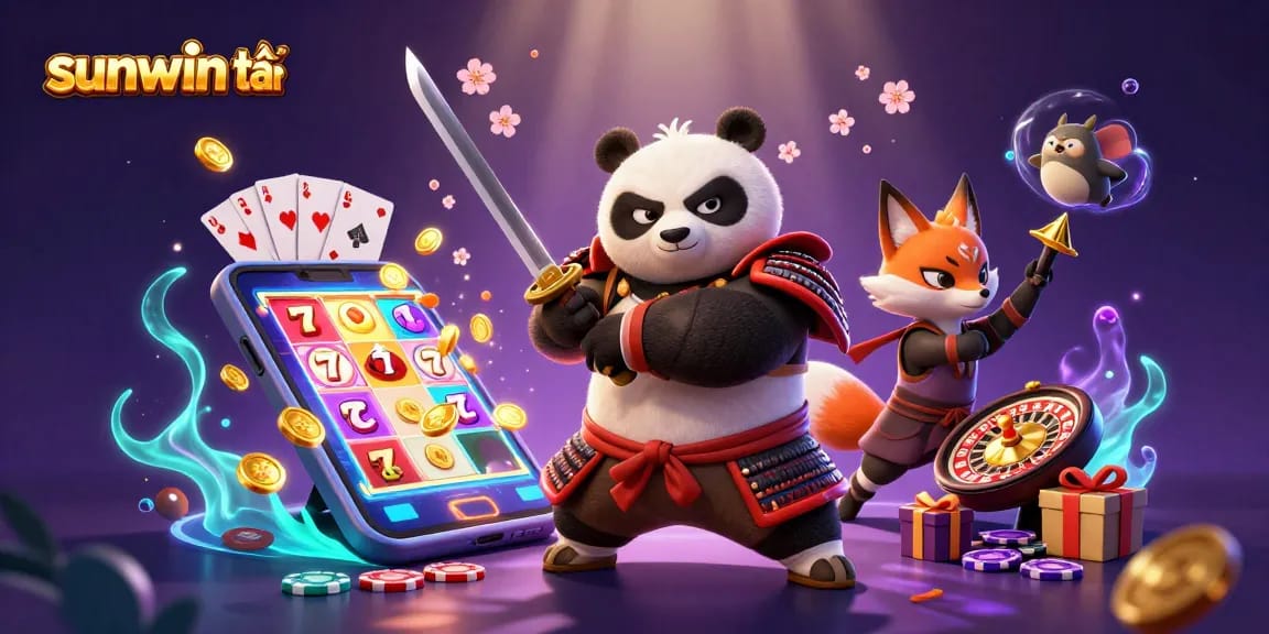 Engage with exciting gameplay strategies for sunwin tải, showcasing vibrant casino characters and elements.