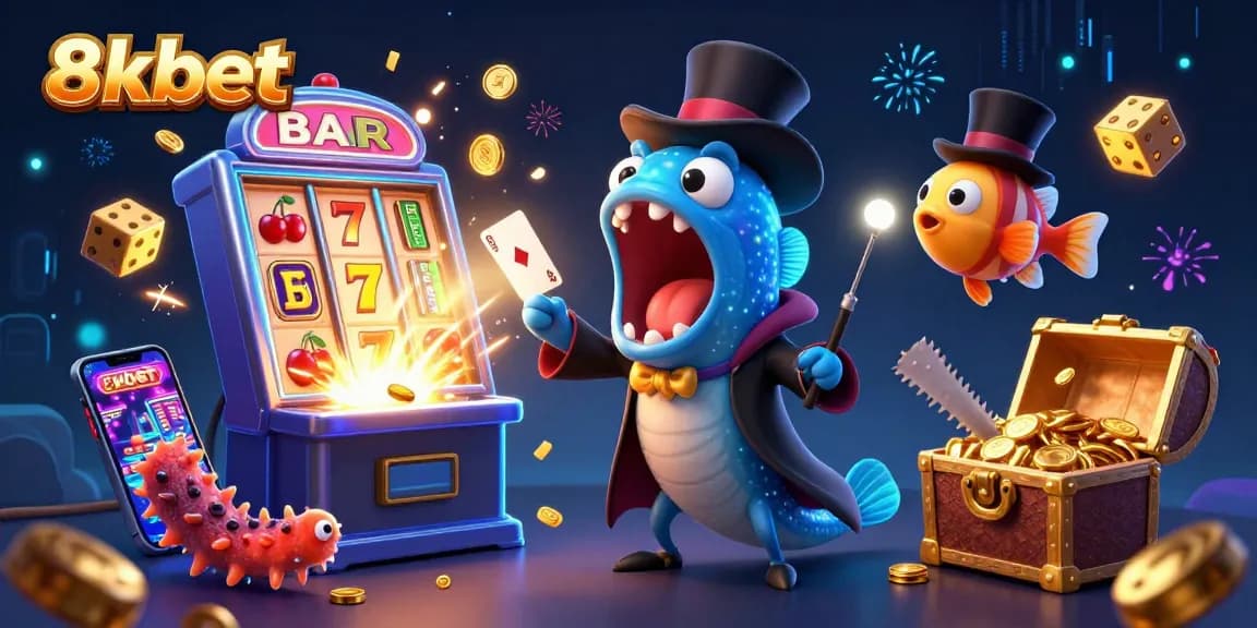 Spin the reels with 8xbet as a deep-sea theme highlights casino magic and excitement.
