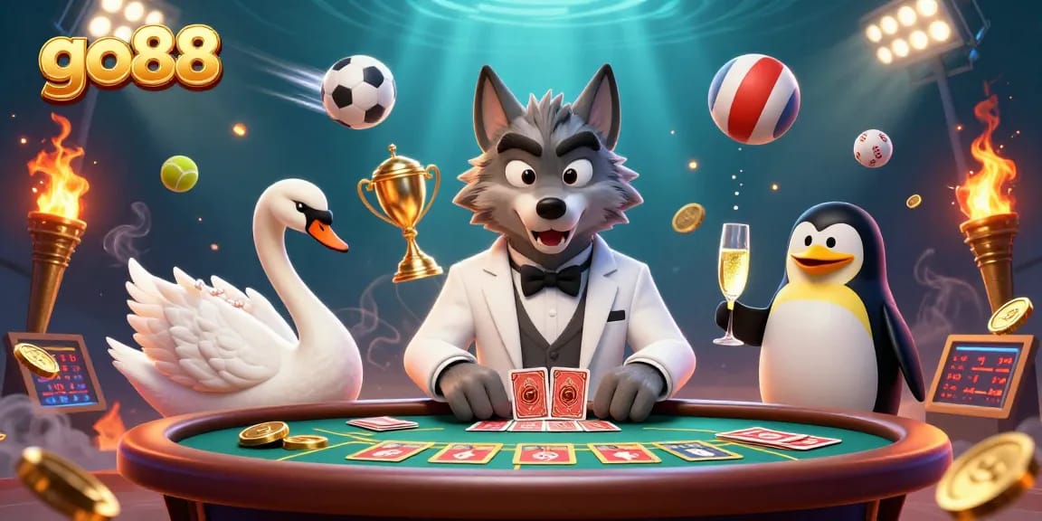 Experience the thrill of go88 casino through vibrant characters and dynamic gaming elements in this captivating scene.