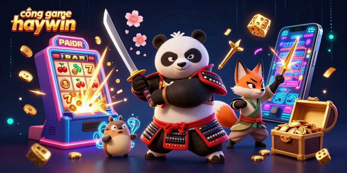 Experience excitement with cổng game haywin featuring dynamic casino characters and action-packed game elements.