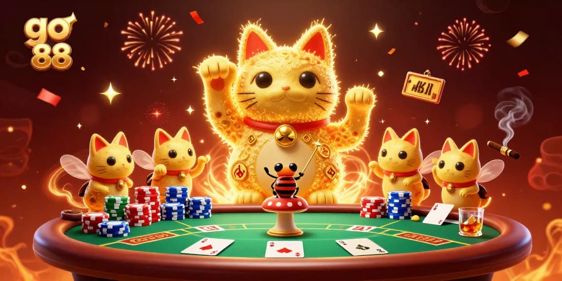 Experience the thrilling world of go 88 with vibrant casino elements and dynamic characters in a celebratory scene.