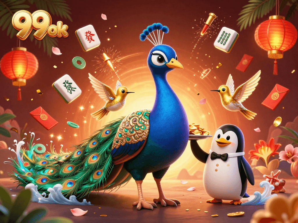 Engage in the thrill of 99 ok with vibrant elements of casino culture showcased in an electric illustration.