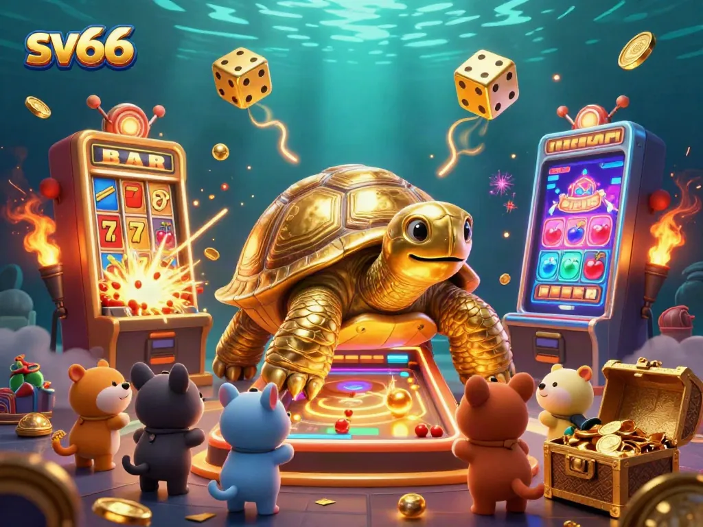 Experience the excitement of sv66 with a vibrant casino scene featuring lively gaming elements.