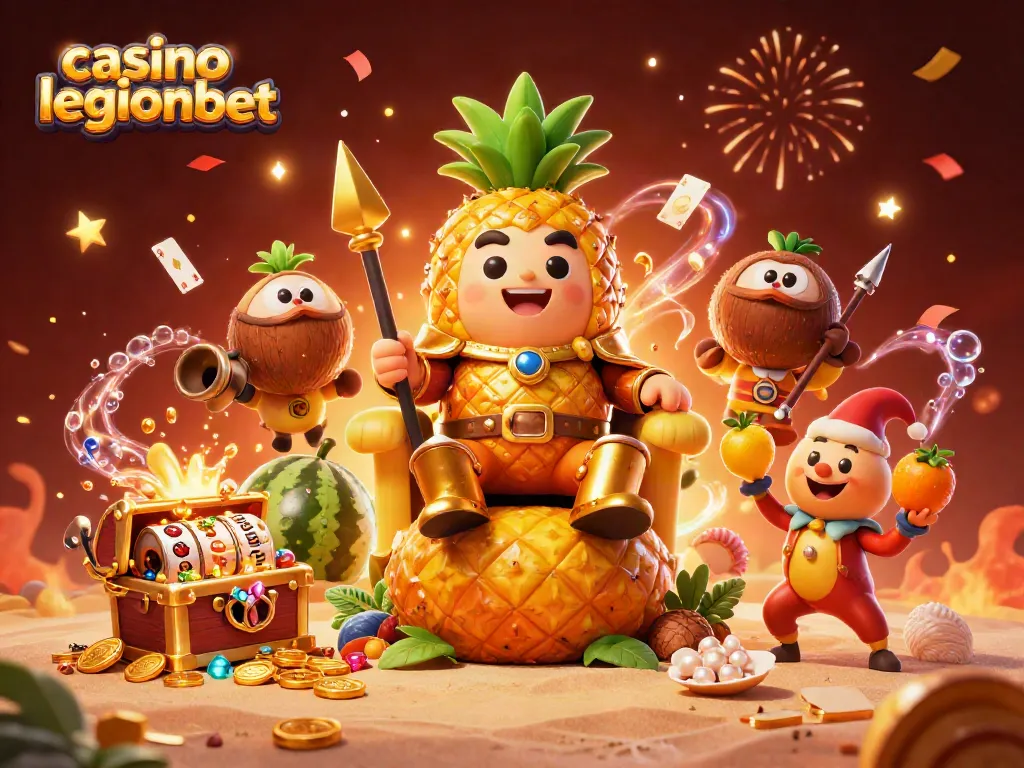 Experience fun and winning with casino legionbet in an exciting cartoon scene filled with treasures.