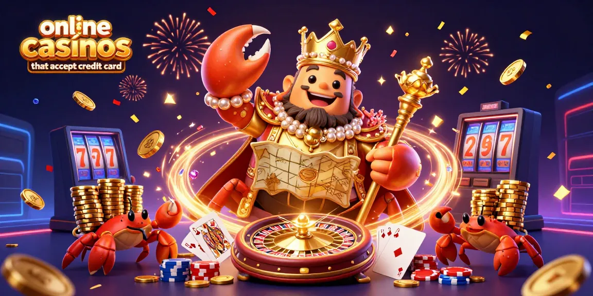 Win big at online casinos that accept credit card with our vibrant 3D casino scene illustration.