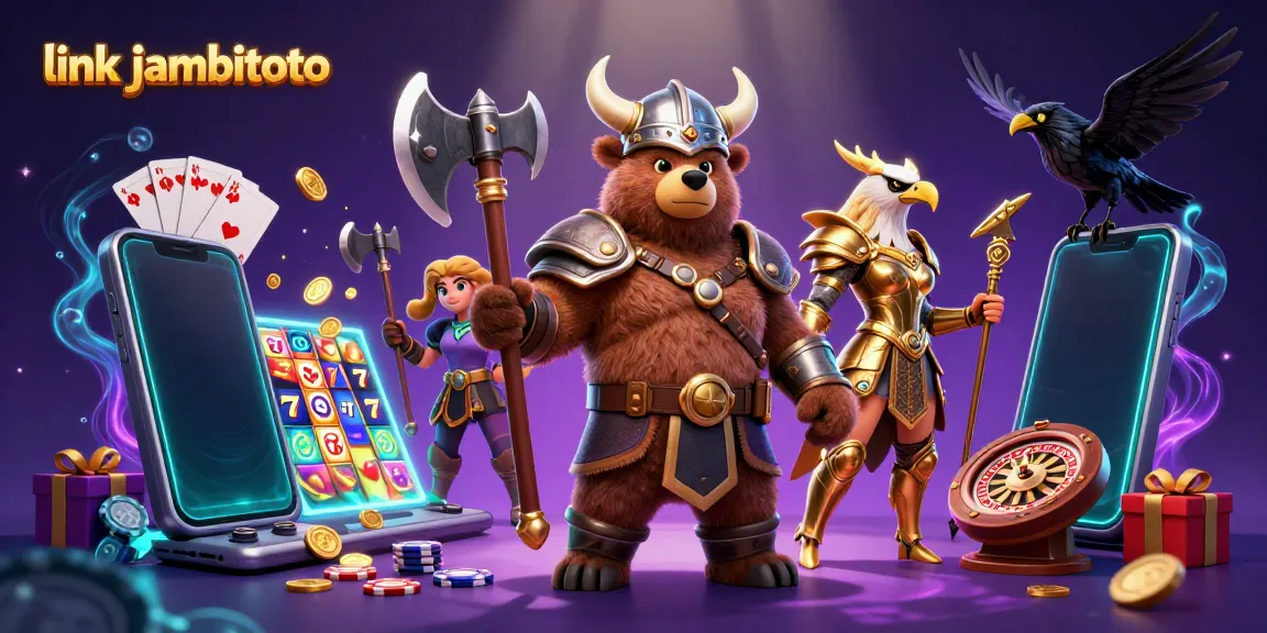 Spin lucky reels with link jambitoto in an energetic 3D casino scene featuring vibrant characters.