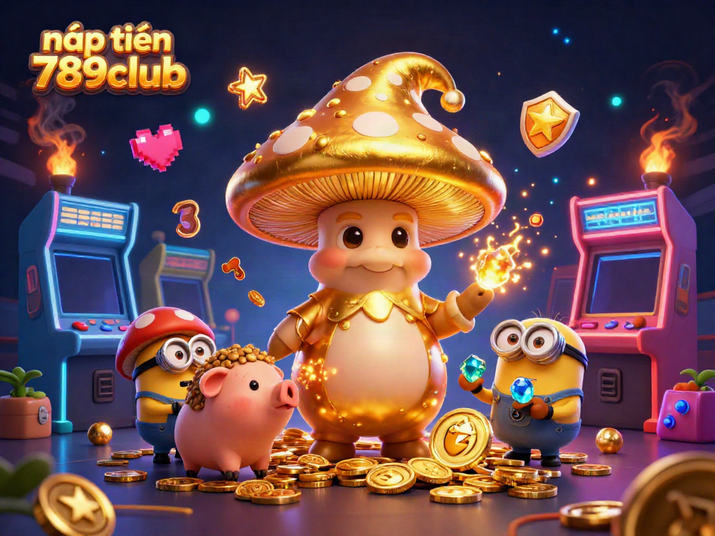Engage in the excitement of nạp tiền 789club with dynamic gaming characters and colorful casino elements.