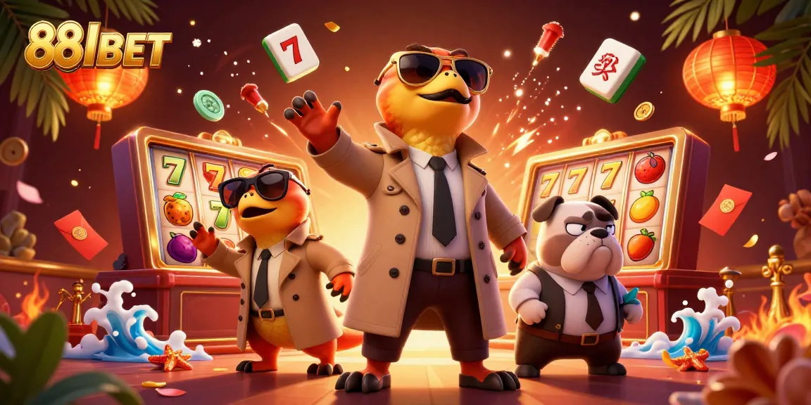 Engage in thrilling casino fun with 88IBET: raptors in trench coat entering a VIP lounge.