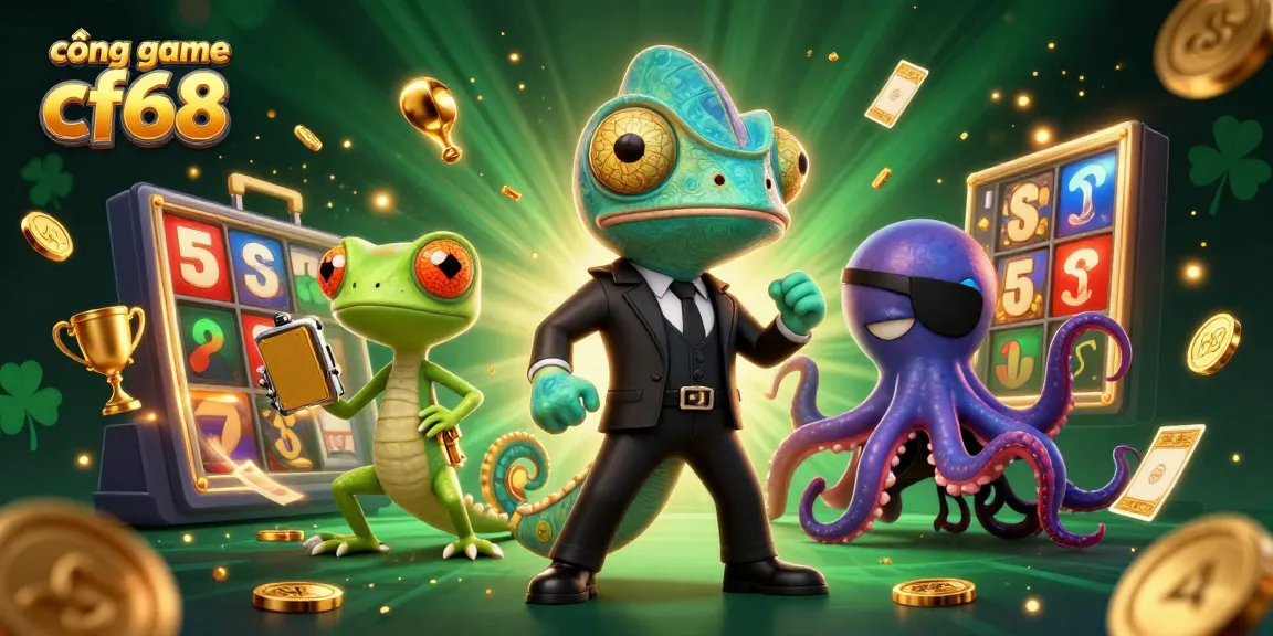 Join the action at cổng game cf68 with dynamic slot reels and exciting characters.
