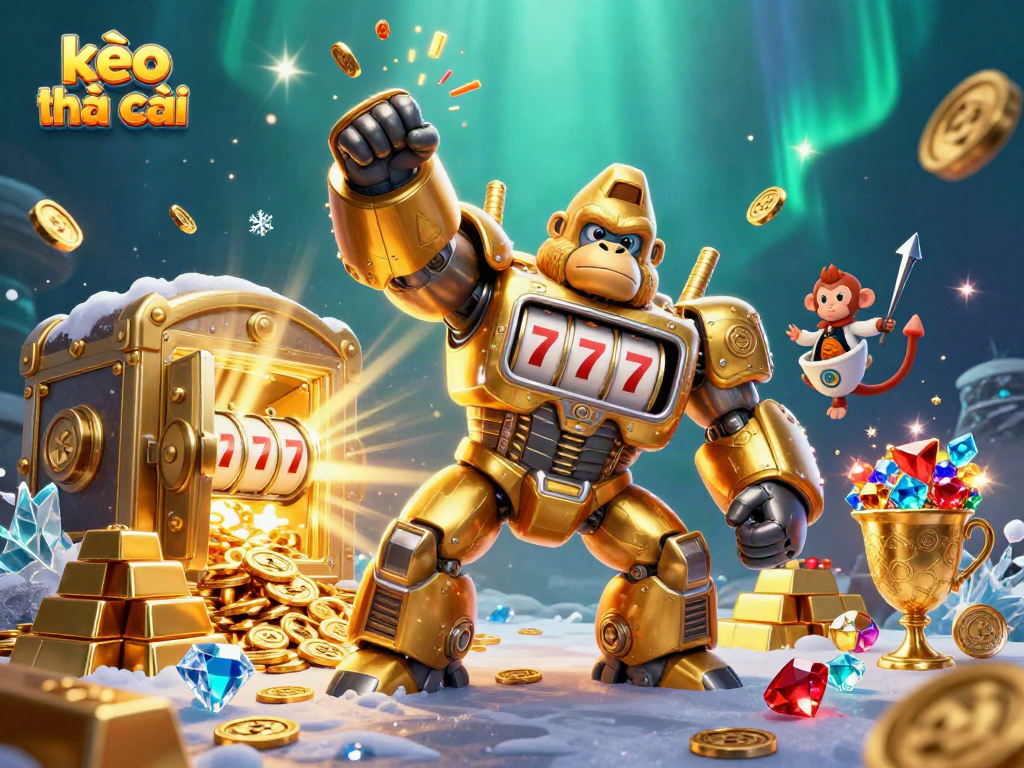 Experience the thrill of kèo nhà cái in an engaging 3D cartoon scene with betting elements bursting forth.