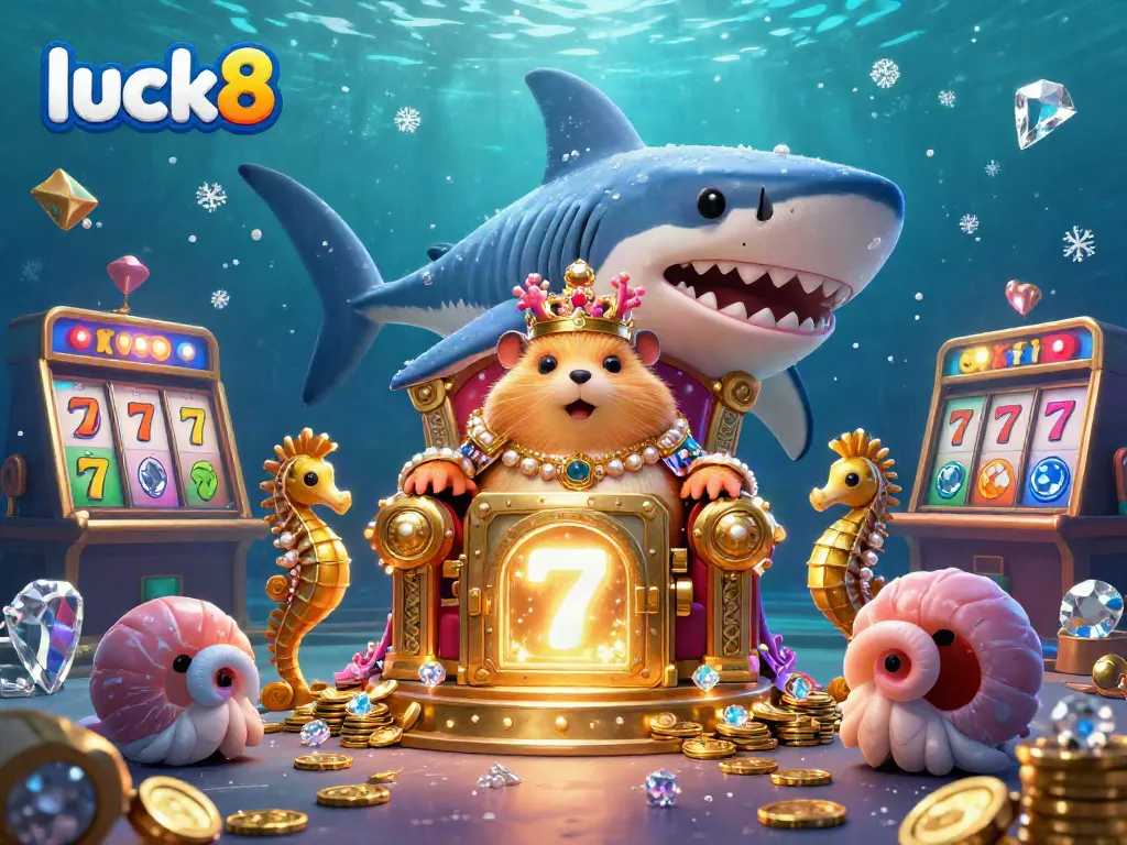 Invoke luck8 while enjoying vibrant casino games with a fierce hamster king and dazzling treasures.