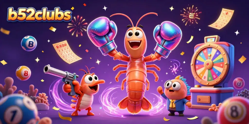 Engage in thrilling gaming with b52clubs featuring colorful lottery elements and dynamic characters.