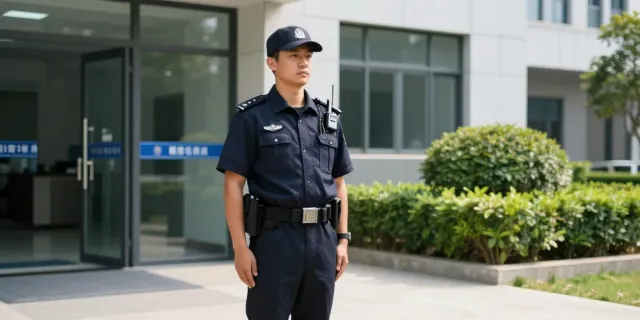 Trusted security guard providing local services at a corporate location.