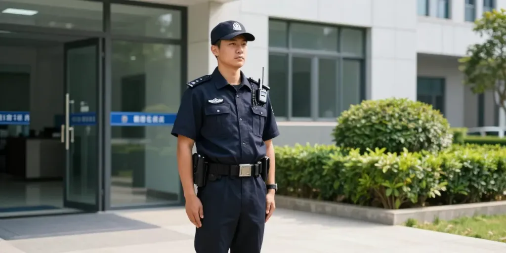 Trusted security guard providing local services at a corporate location.